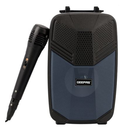 PROFESSIONAL SPEAKER PORTABLE, LED LIGHT, BLUETOOTH WIHT MICROPHONE-GEEPAS-MODEL-GMS11156