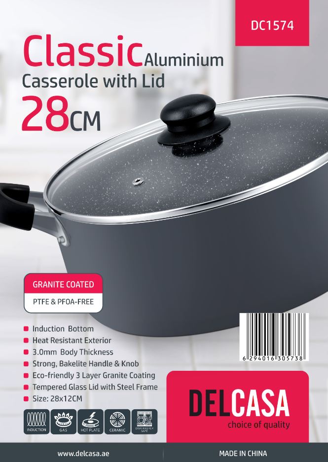 28CM Non Stick Aluminum Casserole-DELCASA-MODEL-DC1574