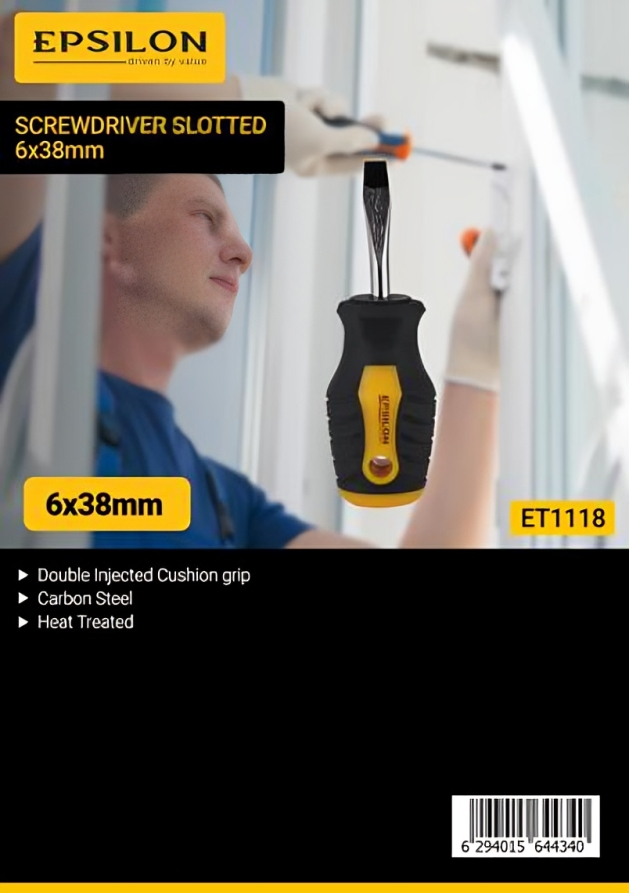 Screwdriver Slotted 6x38mm