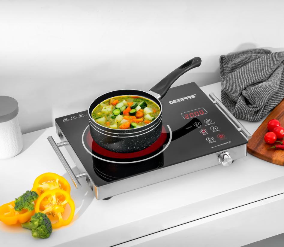 4 Digit LED Display 2200W Digital Infrared Cooker
