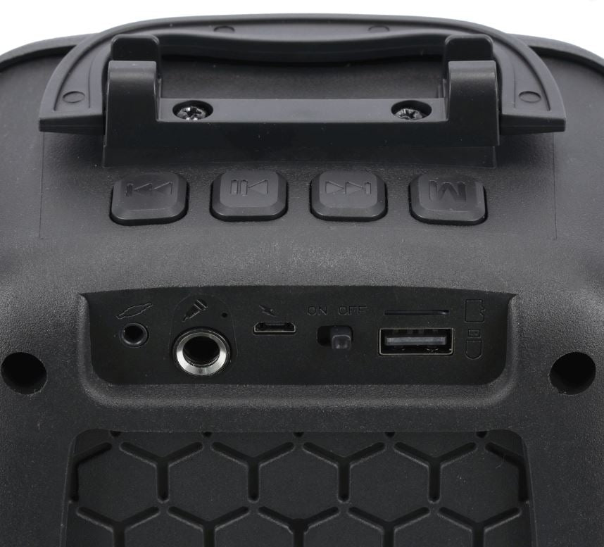 PROFESSIONAL SPEAKER PORTABLE, LED LIGHT, BLUETOOTH WIHT MICROPHONE-GEEPAS-MODEL-GMS11156