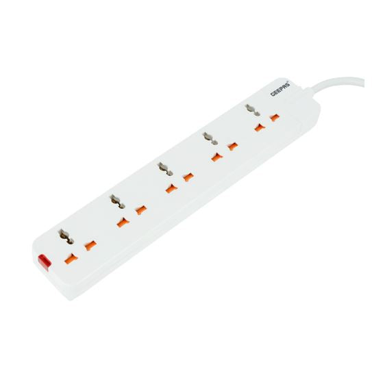 مشترك كهرباء 5 منافذ، 13 أمبير - جيباس (GEEPAS) - موديل GES58013