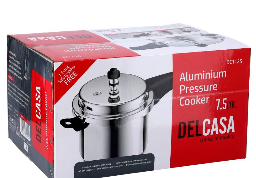 قدر ضغط من الألومنيوم سعة 7.5 لتر - ديلكاسا (DELCASA) - موديل DC1125