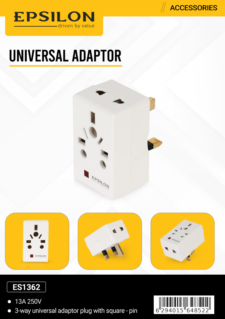 Epsilon 3 Way Universal Adapter