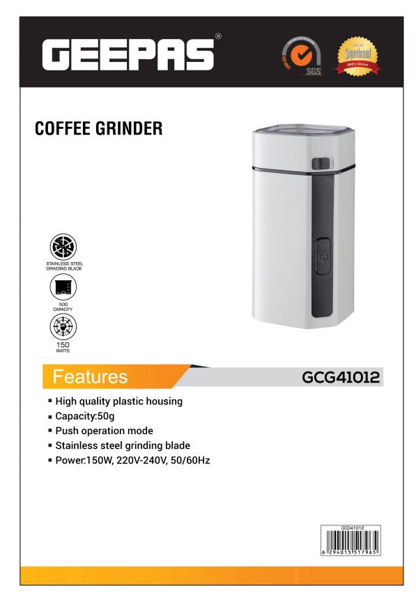 COFFEE GRINDER-GEEPAS-MODEL-GCG41012