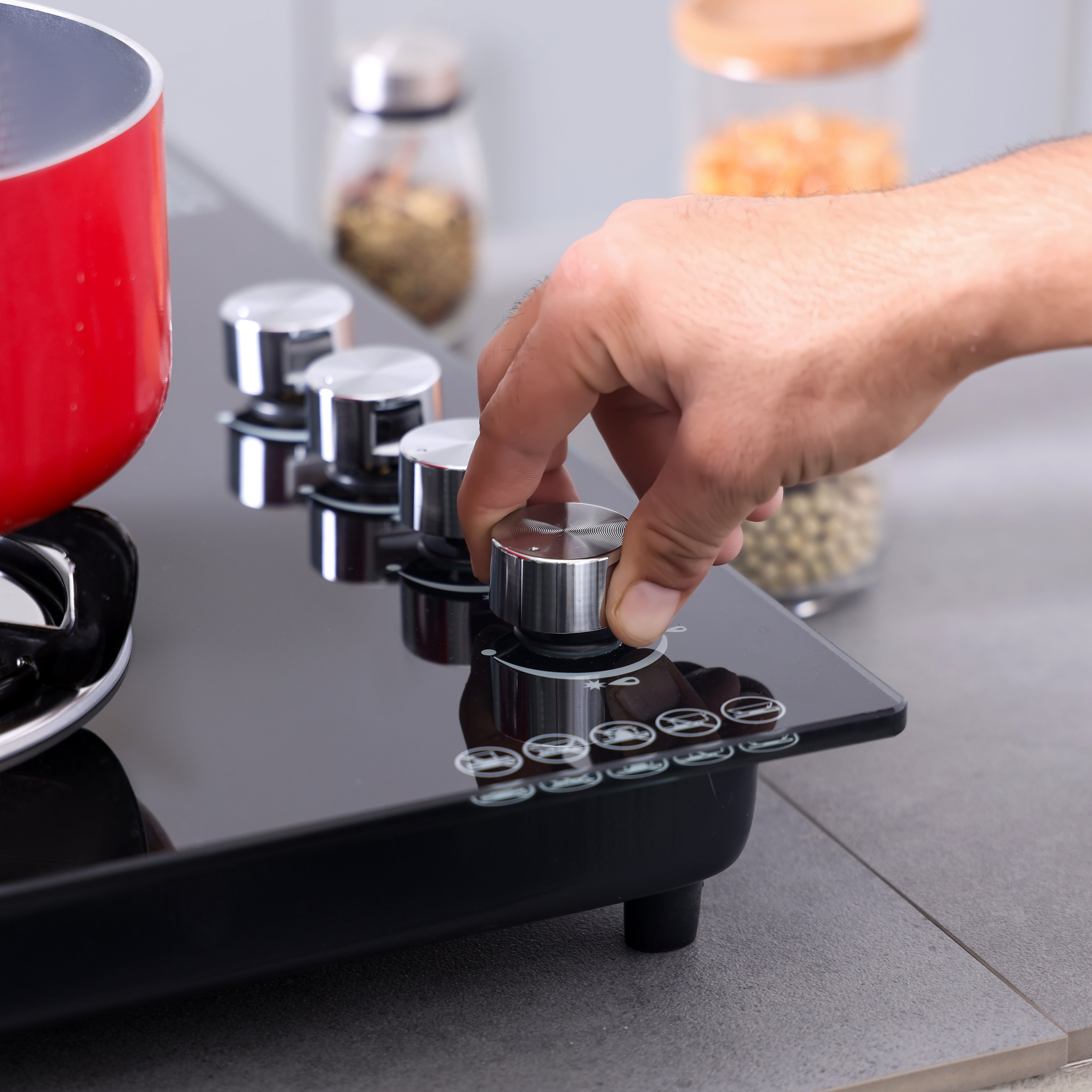 Burner Glass Gas Hob