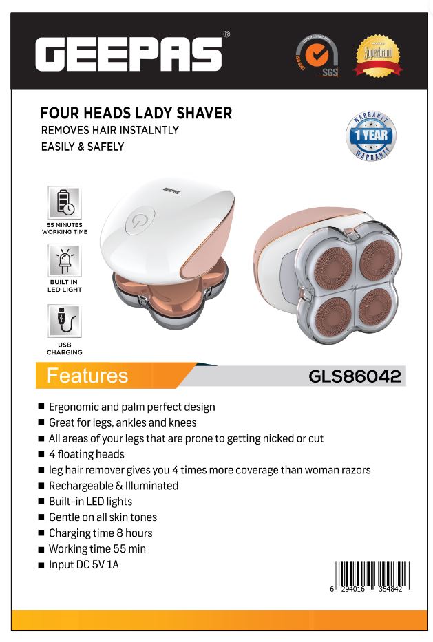 LADIES EPILATOR-GEEPAS-MODEL-GLS86042