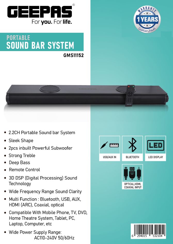 Portable Sound Bar System