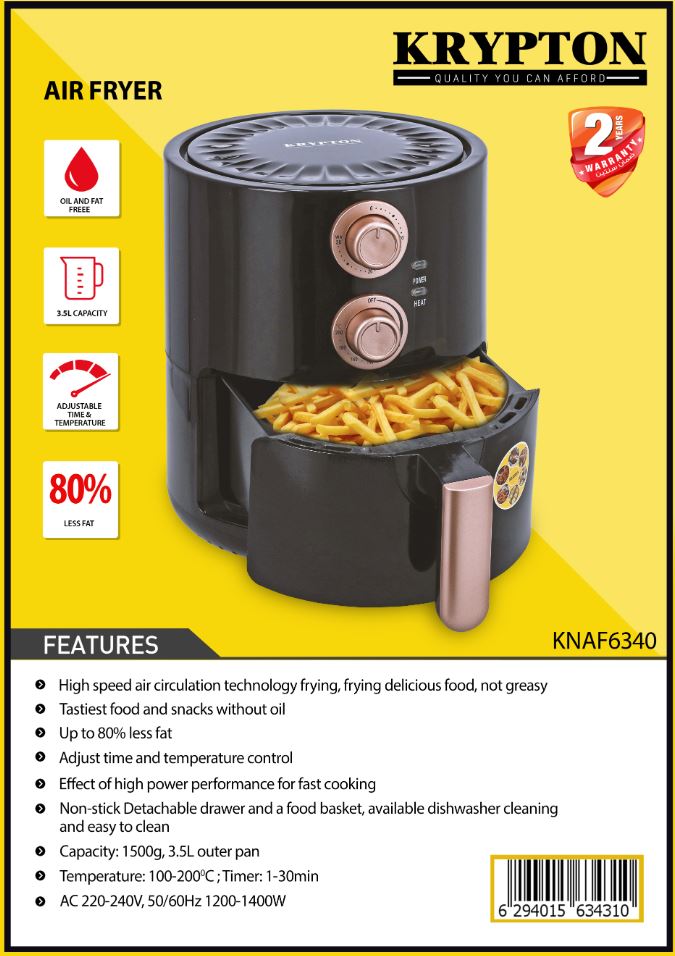 AIR FRYER 3.5L-KRYPTON-MODEL-KNAF6340