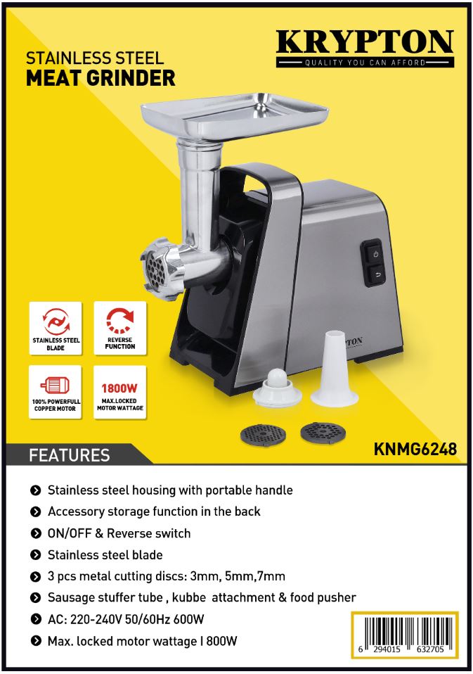 MEAT GRINDER 1800W-KRYPTON-MODEL-KNMG6248
