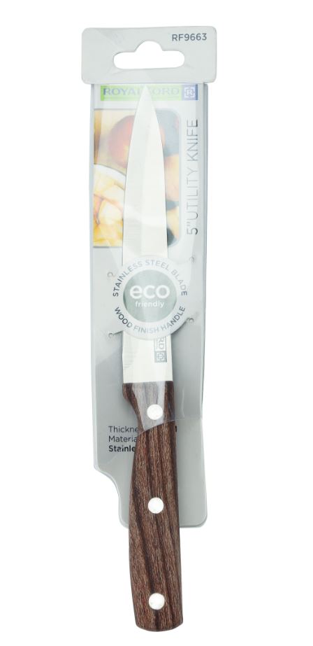 Utility Knife with Wooden Finish Handle